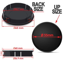 SkinoEu 4 x 60mm ABS Car Alloy Wheel Centre Universal Rims Hub Center Caps Auto Tuning Logo Emblem Sport Edition Black Silver Red CX 26