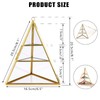 ELLDOO 3 Tier Glass Display Case for Collectibles, Triangular Crystal