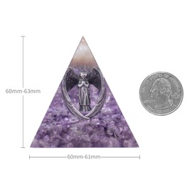 rockcloud Praying Angel Orgone Pyramid with Amethyst Crystal Stones Orgonite Energy Generator for Protection Yoga Meditation