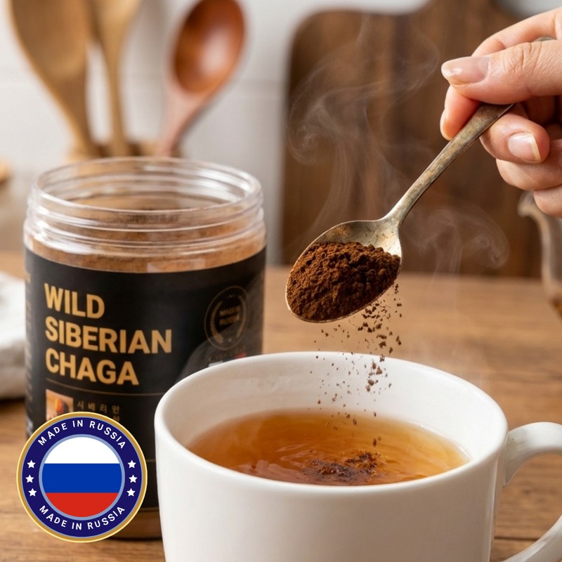 러시아 차가버섯 분말 100% 120g, 120g, 1개 100% Chaga Mushroom