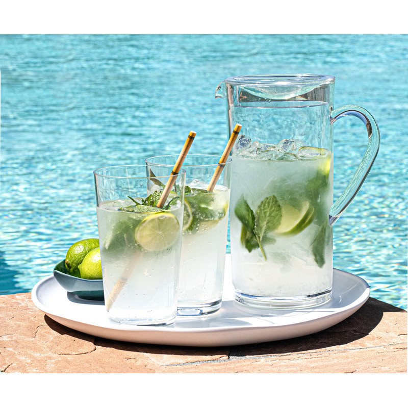 Abode Homewares Montana Cocktail Pitcher with Lid, Indoor/Outdoor, Clear, 60