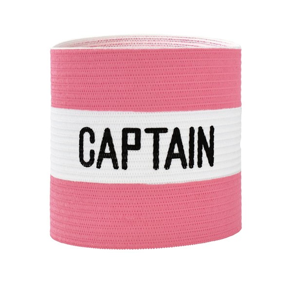 Mezeic Classic Captain's Armband for Soccer Training, Adults Arm Band Elastic Captain Armbands Team Sports Accessories - Pink