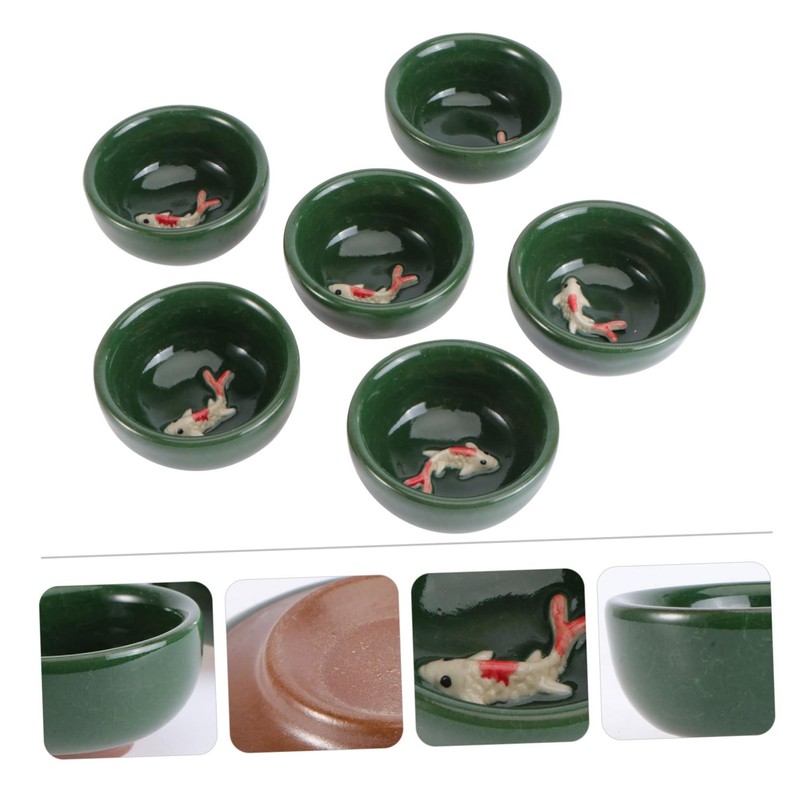 COLLBATH 1 Set Dark Green Wedding Ice Crack Teacups Unique