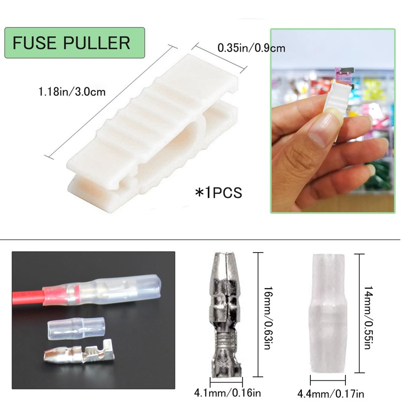 3PCS Low Profile Mini Blade Fuse Tap, Haojiaho 12V-24V-32V Low