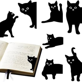 Marcadores magnéticos,marcadores página Libro Gato - Marcapáginas magnéticos para amantes de los libros, marcadores, para Estudiantes, Profesores, Escuela, hogar, Suministros Oficina, Amante (7)