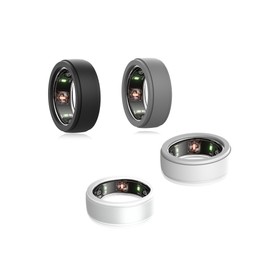 (4 Pack) Case for OURA Ring 4,Fit S size(6/7/8/9) - Lightweight & Skin-friendly, Black & Gray & White & Transparent