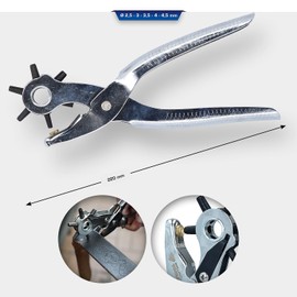 BRILLIANT TOOLS BT066902 Revolving Punch Pliers, Diameter 2.5-3.0-3.3-4-4.5 mm [Powered by KS Tools]