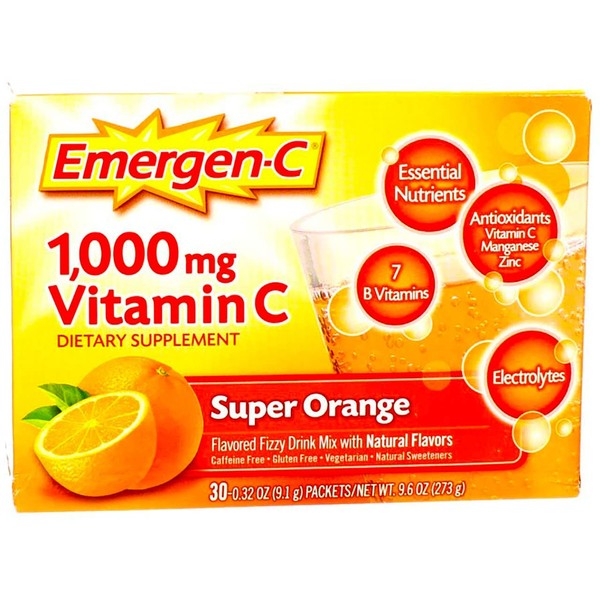 Emergen-C Super Orange Vitamin C Drink Mix, Powder