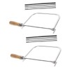Mipcase 2 Sets Mini U Shape Coping Saw with Wooden