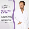 HALLEY Luxury Bathrobe for Women & Men, Shawl Collar Spa