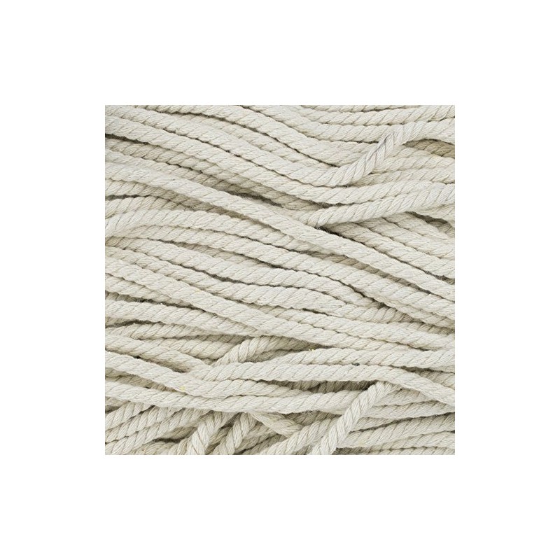 Super Soft 3 Strand Twisted Cotton Rope (Off White, 1/4