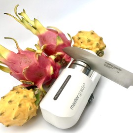 New 2021 Master Grade Alpine Electric Chef Knife Sharpener Sharpen Cleaver, Chef Knife, Small Pocket Knife Sharp. Beige color. Made in Taiwan