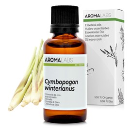 Organic CITRONELLA Essential Oil (30ml) - 100% Pure, Ecocert Certified Organic - Best Therapeutic Grade Essential Oil