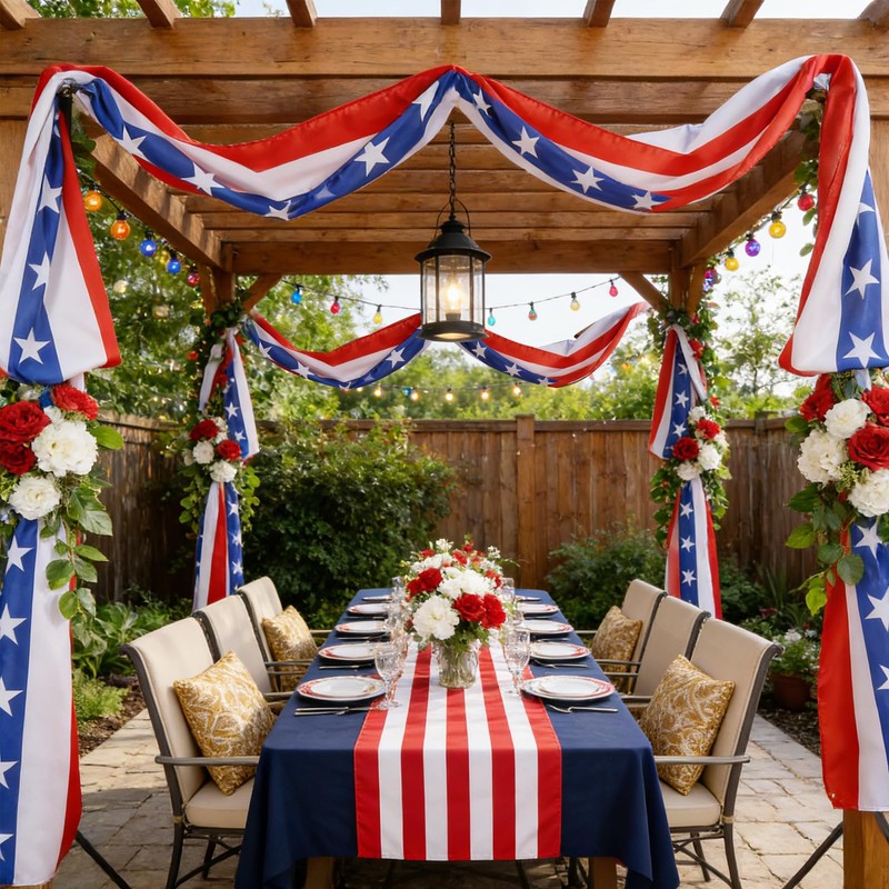 2 Pack 2x20 FT 4th of July Decorations Bunting Flags