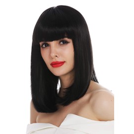 WIG ME UP - VK-39-1B Women's Wig Shoulder Length Straight Fringe Black Clavi-Cut