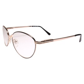 Classic Vintage Retro Spring Hinge Gold Frame Oval Reader 2.00 Reading Glasses