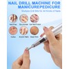 Elektrische Nagelfeile,Professionelles Maniküre-Pediküre-Set,Wiederaufladbare Nagelfräse 35.000 U/Min,Tragbare Kabellose Elektrische Nagelfeile,Nagelpflege-Werkzeug zum