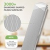 BALUCA Professional Stainless Steel Long Nail File for Thick Nails,