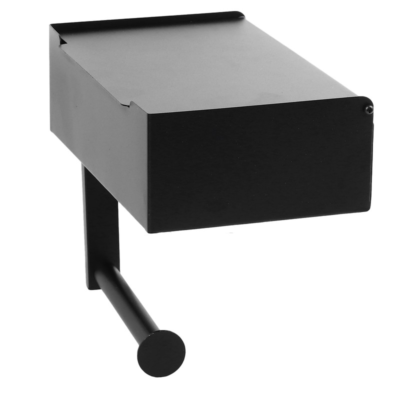 Toilet Tissue Holder Box Stainless Steel Black Wall Mounted Toilet