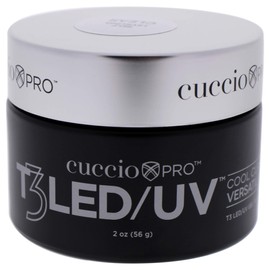 Cuccio Pro T3 LED/UV Cool Cure Versatility Gel - Controlled Levelling - Incredibly Flexible - Strong Adhesion - Thick Viscosity - Fast Application - Quick Cure - Clear - 2 Oz Nail Gel