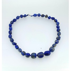 Treasure Bay Womens Natural Lapis Lazuli Gemstone Necklace for Women Handmade Gemstone Beaded Necklace (Lapis Lazuli)