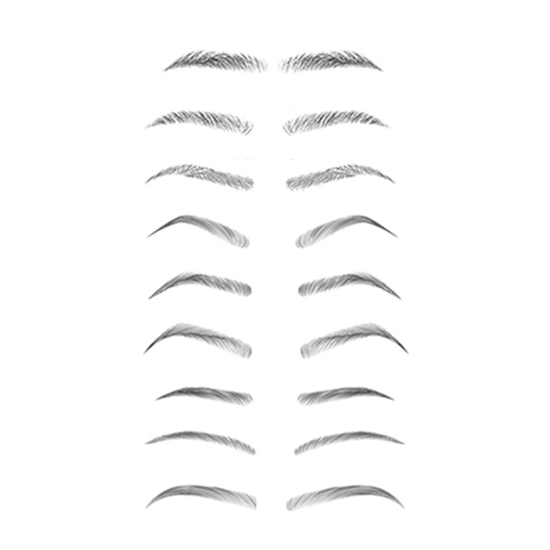 Yesallwas 9 Sheets 4D Hair-like Black Eyebrow Tattoo Sticker False