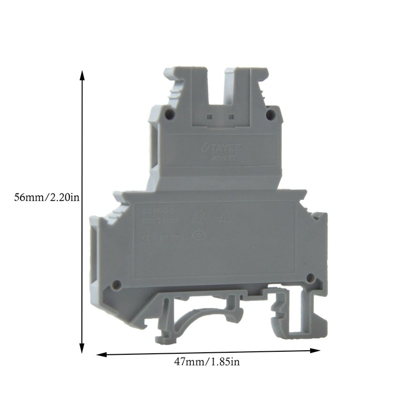 10PCS J42-2.5T DIN Rail Terminal Block Connector Kit with Nylon