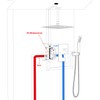 SunCleanse Rainfall Shower Faucet Set Brushed Nickel Shower Combo Set