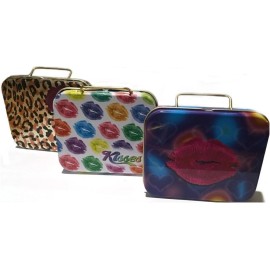 Candy Kisses Lip Balms 3 pcs in Suitcase Tins | WATERMELON + BUBBLE GUM ONLY