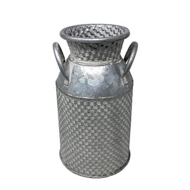 Metal Decorative Vase Milk Can Rustic Kitchen Farmhouse Decor 11" x 6.5"