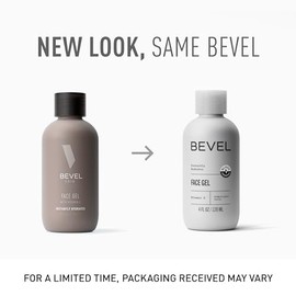 Bevel Moisturizing Face Gel, with Tea Tree Oil, Vitamic C, and Algae Extract, Helps Reduce Dryness and Oiliness, Good for Sensitive Skin, 4 fl. oz