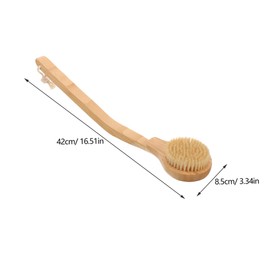 KOMBIUDA Back Bathing Brush Body Shower Brush Massage Body Brush Multifunctional Use Safe Reliable Khaki
