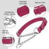 OOPSDOGGY Reflective Leather Martingale Dog Collar - Adjustable No Pull