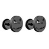 FuZhiBang Stainless Steel Black/Silver Jack Skellington Cut-Out Round Circle Button