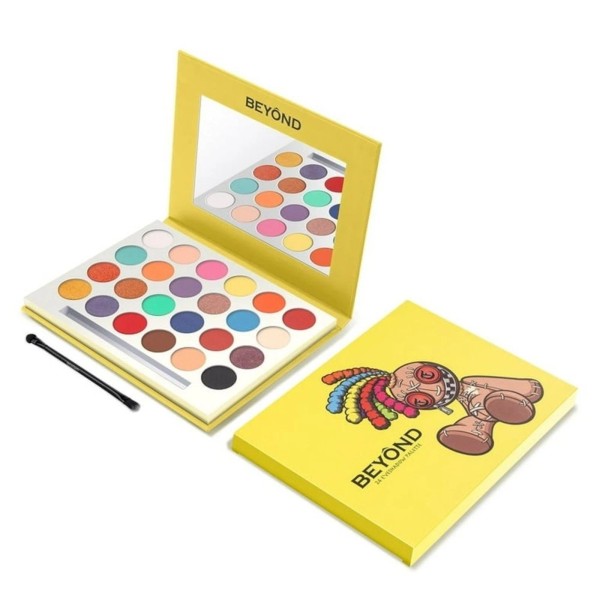 Beyond 24Y Shimmer and Matte Eyeshadow Palette Yellow Box Makeup