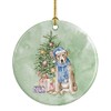Christmas Yellow Labrador Retriever Ceramic Ornament