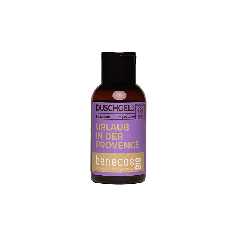 Benecos Lavender Shower Gel, Mini Travel Size, 50 ml (Pack