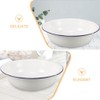 Healeved Enamel Wash Basin 28cm Large Enamel Mixing Bowl Face