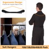 Plastic Extra Wide Suit Hangers, Pack of 15, Width: 17.7",Notched