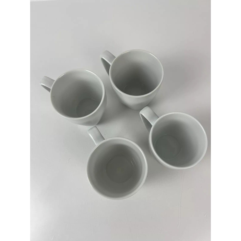 LOT OF 4 VINTAGE DELTA AIRLINES MUGS CUPS WHITE PORCELAIN