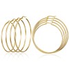 Huge Gold Hoop Earrings for Women - Plated Gold Stainless