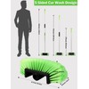 Jisejima Five-Sided Car Wash Brush with Long Handle，Soft Bristle Scrub