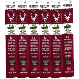Hunter's Reserve - Exotic Meat Trail Sticks - Adventure You Can Taste - Wild Game Jerky Sticks (ELK JALAPENO, 6ct)