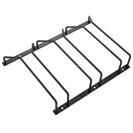 Diano ブラックワイングラスラック キャビネット下ワイングラスホルダー 脚付きグラスラック 棚下用 ワイングラス収納ハンガー バー キッチン用 22.5cm 3列