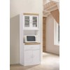 Hodedah KITCHEN MICROWAVE CABINET Kitchen Storage | Multiple Wooden Finishes