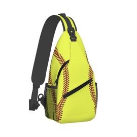 Xtmunole Softball Sling Backpack Softball Sling Bag Softball Crossbody Shoulder Bag Softball Purse Softball Chest Bag For Men Women B