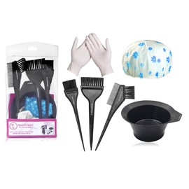 Majestique 6 Pieces Hair Dye Coloring Kit, Dye Brush, Hair Tinting Bowl, Hair Coloring Cape, Gloves for Salon Hair Dye Tools Hair Coloring Bleaching
