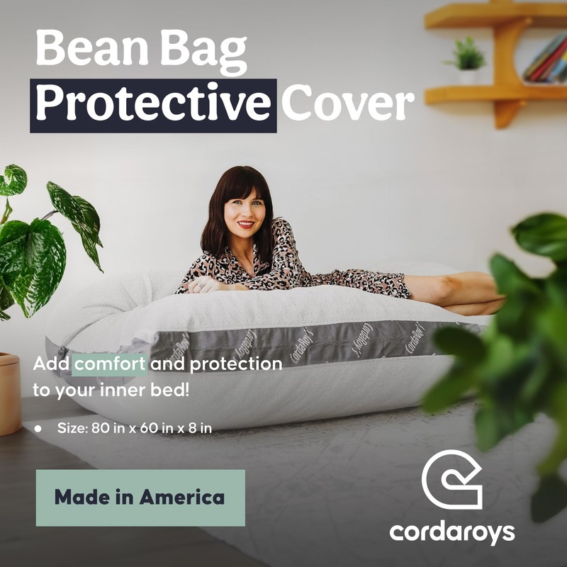 CordaRoy's Waterproof Bean Bag Protector - Removable Cover for Convertible