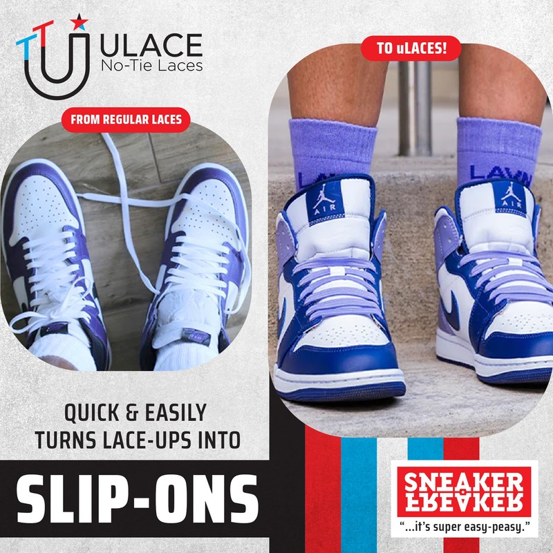 uLace Classic No Tie Shoelaces - Scarlet. Elastic Shoe Laces