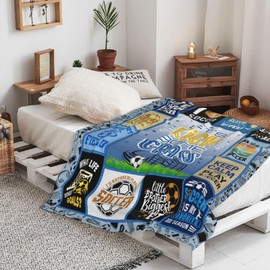 Paihvcn Soccer Gifts for Boys, Christmas Boys Soccer Gifts, Soccer Blankets for Boys, Gifts for Soccer Lovers, Xmas Gifts for Soccer Players Boys, Soccer Gifts for Teen Boys, Soccer Team Gifts 60"x50"
